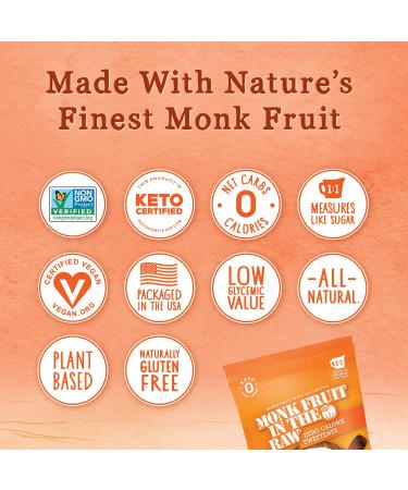 Monk Fruit in the Raw - Natural Sugar-Free Sweetener with Erythritol | 16 oz Keto & Vegan Baking Bag - Buy Online on GoSupps.com