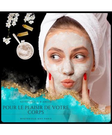 Clay 200 g Natural Powder Face and Body Care Masks Cleanses Softened Scrub Detoxifies the Skin Mask Natural (White) - Buy Online on GoSupps.com