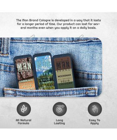 Solid Cologne Sample Set of 3 with Woodsman Lumberjack and Aspen Solid Cologne - Mens fragrance Sampler Set - (The Forest - 3 Pack - 0.75 oz each) - Buy Online on GoSupps.com