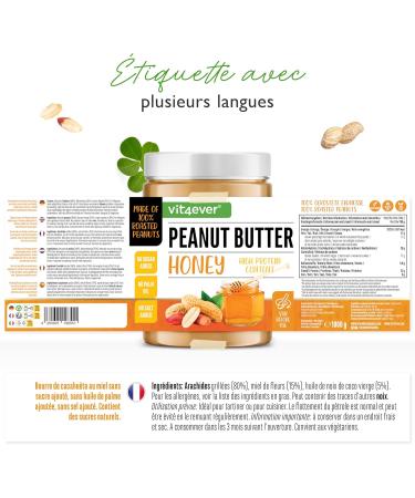 Honey Peanut Butter - 1kg Natural Peanut Butter with Honey - High Protein - Salt Free Peanut Butter  - Buy Online on GoSupps.com