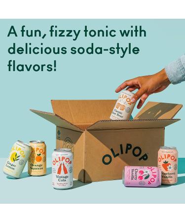 OLIPOP 6-Flavor Soda Variety Pack | Healthy Prebiotic Soft Drinks | Supports Digestive Health | 9g Plant Fiber | Low Calorie & Sugar | Vegan | 12 oz 6-Pack - Buy Online on GoSupps.com