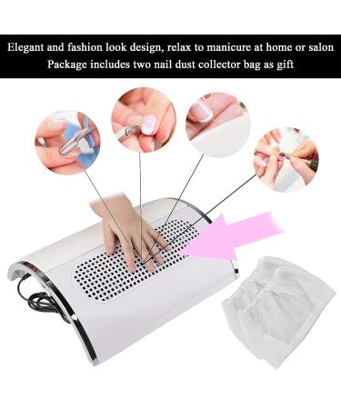 Nail Dust Collector - Powerful 40W Vacuum Cleaner for Poly Nail & Acrylic - Salon & Home Use - Buy Online on GoSupps.com