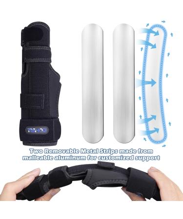 Adjustable Finger Splint Brace for Arthritis Fractures & Injuries - Support for Middle Pinky Ring & Knuckles - Left/Right Hand - Small/Medium Size - Buy Online on GoSupps.com