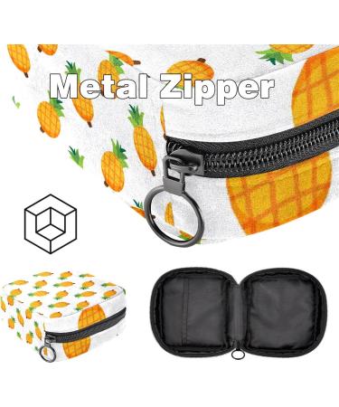 Shop Stylish Menstruation Pad Bag with Zipper - Pineapple Pattern Collection for Women & Girls | Tampons & Napkin Storage - Buy Online on GoSupps.com