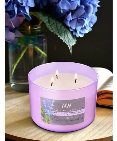 Sage Lavender Scented Candle | 3 Wick 16 Oz Aromatherapy Candle for Home | White Sage Cleansing Candle | Relaxing Soy Wax Candle - Buy Online on GoSupps.com