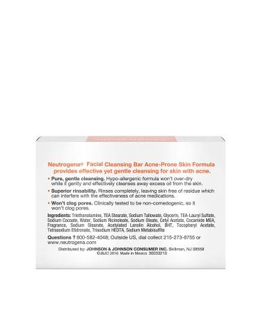 Neutrogena Transparent Facial Bar for Acne-Prone Skin - 3.5 oz | Clear Skin Solution - Buy Online on GoSupps.com