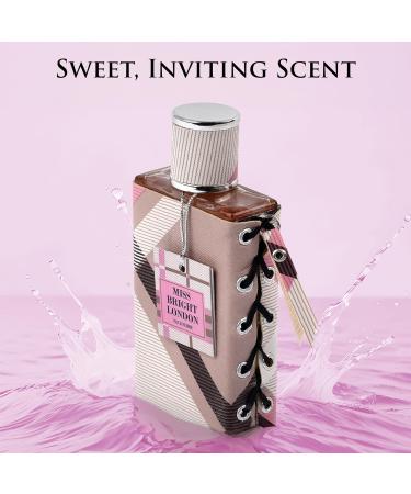 Miss Bright London Eau De Parfum for Women - Sweet Elegant & Fruity Scent - Top Notes of Green Lime & Icy Pear - Base Notes of Vanilla Amber Mahogany & Balsamic Tonka Bean - Elegant 100ml Bottle - Buy Online on GoSupps.com