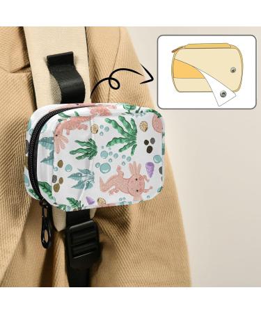 7-Day Axolotl Pill Organizer Case Portable Travel Vitamin & Medicine Holder with Zipper | Perfect Weekly Supplement Box - Buy Online on GoSupps.com