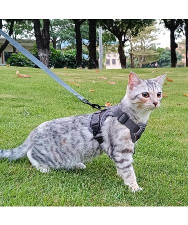Pangdi Cat Dishes & Leash Set | Tactical Outbreak-Proof Emotional Support Kitten Vest | Gray Large | International Shipping Available - Buy Online on GoSupps.com