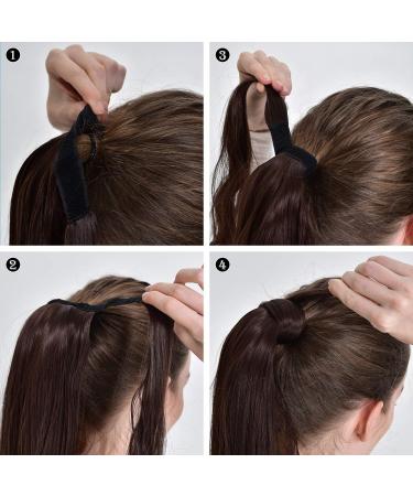 FESHFEN 28 Straight Clip in Ponytail Extension 30/33#- Wrap Around | Synthetic Hairpiece for Women - Pack of 1 - Buy Online on GoSupps.com