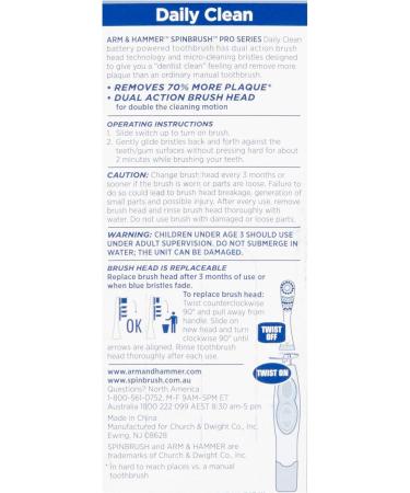 Buy Spinbrush Pro Clean Replacement Heads - Extra Soft (Pack of 2) for Ultimate Oral Care - International Shipping Available - Buy Online on GoSupps.com