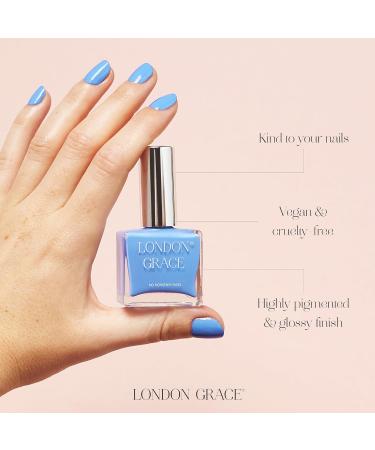 London Grace Glitter Nail Polish | Rihanna 12ml | Gold Glitter | Long Lasting Vegan & Vibrant Glitter Finish | Quick Dry Chip-Resistant & No Nasties Formula - Buy Online on GoSupps.com