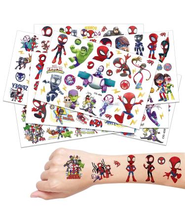 Spider Temporary Tattoos for Kids - 8 Sheets - Birthday Party Favors & Decorations - Buy Online on GoSupps.com