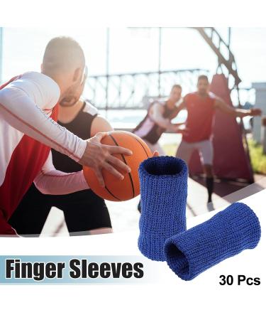 VOCOSTE 30 Pcs Breathable Finger Sleeves | Thumb Braces for Pain Relief | Elastic Compression Protectors for Arthritis & Trigger Finger - Blue - Buy Online on GoSupps.com