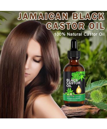 2PCS Jamaican Black Castor Oil - 100% Pure Organic Cold Pressed for Hair Eyelashes & Eyebrow Growth - Nourishing Castor Oil in Glass Bottles - Buy Online on GoSupps.com