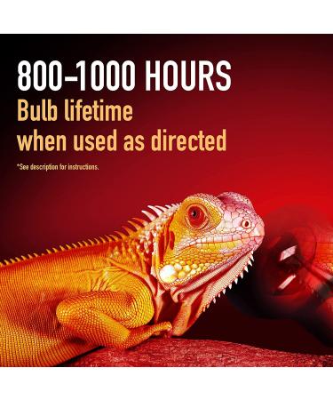 2-Pack 75W Infrared Heat Lamp Bulb for Reptiles - Red Heat Lamp for Enclosures - Keep Your Pets Warm - Buy Online on GoSupps.com