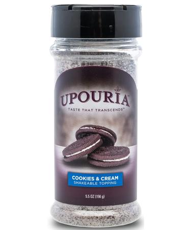 Upouria Cookies & Cream Shakeable Topping, 5.5 Ounce Jar