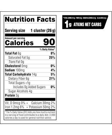 Atkins Keto Cookies & Cr me Clusters, Gluten Free, High Fiber, Low Carb, Keto Friendly, 8 Count Cookies & Cr me Clusters 8 Count - Buy Online on GoSupps.com