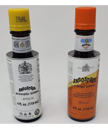 Angostura Aromatic Bitters and Orange Bitters 4 Fl. oz. Set.