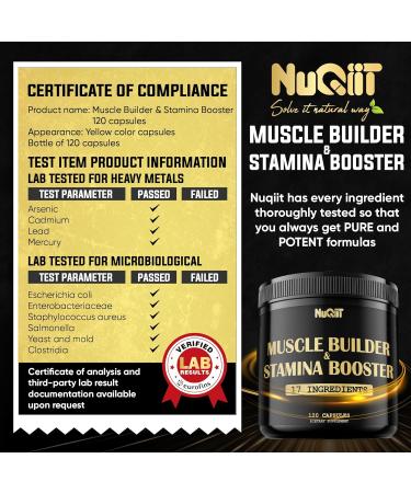 Muscle Builder Supplement with Creatine & Tongkat Ali - Boost Strength Stamina & Energy - 120 Capsules for 2-Month Supply - International Shipping Available - Buy Online on GoSupps.com