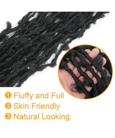 Yewell Butterfly Locs Crochet Hair 24 Inch 6 Packs - Soft Long Pre-looped Distressed Faux Locs Crochet Hair for Black Women, 1B Color - Pack of 6 - Buy Online on GoSupps.com