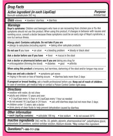 Pepto Diarrhea Antidiarrheal Liquicaps - 12 ct: Fast Relief for Diarrhea - Buy Online on GoSupps.com