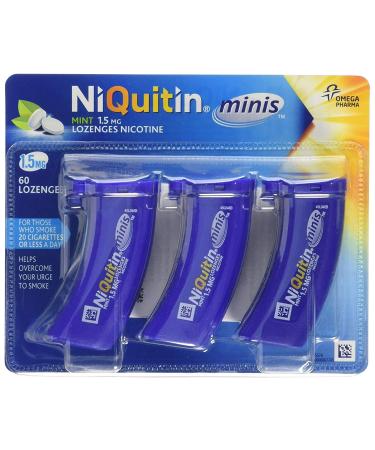 6 x NiQuitin Minis Mint 1.5mg Lozenges 60 Lozenges