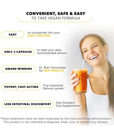 ATLANOVA True Liposomal Vitamin C 1000mg Capsules Vegan Best Natural Non GMO Made in USA Antioxidant Maximum Absorption Immune System Support & Collagen Booster Liposome Lab Formula Supplement - Buy Online on GoSupps.com