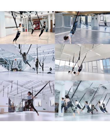 Aerial Yoga Stretch Rope Wear-Resistant with Widening Waistband Heavy Duty Indoor Bungee Resistant Band Sturdy Bungee Fitness Set for Dance Exercise(Small(104.7-126.8 lbs))