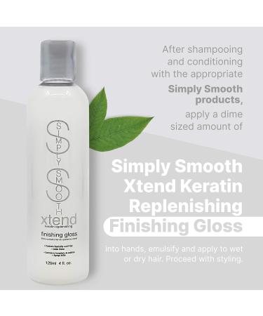 Simply Smooth Xtend Keratin Replenishing Finishing Gloss 4oz - Ultimate Hair Treatment for Shine & Smoothness | International Shipping Available - Buy Online on GoSupps.com