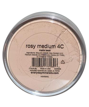 Everyday Minerals Rosy Medium 4C Matte Base Mineral Makeup Foundation - Vegan & Natural Mineral Makeup - Buy Online on GoSupps.com