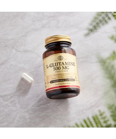 Solgar L-Glutamine 500 mg Vegetable Capsules - Pack of 50 - Fuel For Muscles - Supports An Active Healthy Lifestyle - Vegan and Gluten Free 1 count (Pack of 50) - Buy Online on GoSupps.com