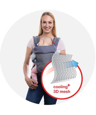 YOU+ME Baby Carrier: 4-in-1 Convertible Infant Carrier for Newborn to Toddler, 8-32 lbs, with Bonus 2-in-1 Bandana Bib (Grey Mesh) - Buy Online on GoSupps.com