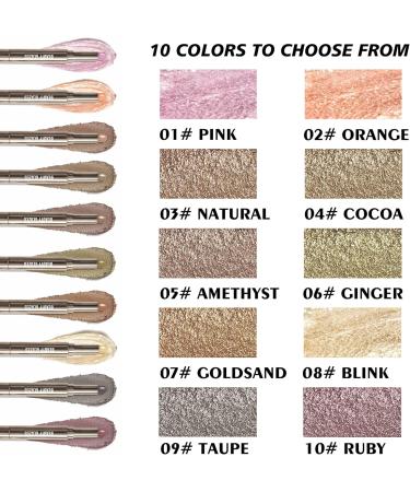 Shimmer Eyeshadow Stick Metallic Creamy Eyeshadow Pencil Crayon Eye Brightener Highlight Makeup Waterproof Long Lasting Cream Eye Shadow (#03 NATURAL) - Buy Online on GoSupps.com