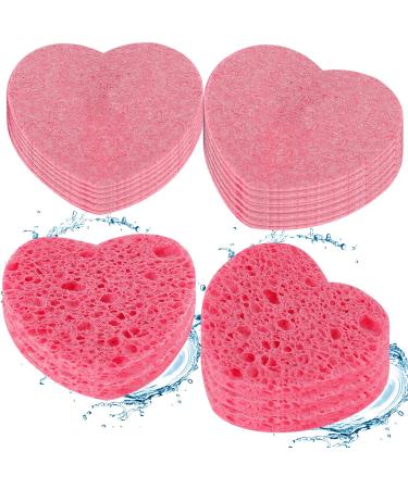 WLLHYF 50 Pieces Compressed Facial Sponges Natural Cellulose Facial Cleaning Sponges Professional Cosmetic Spa Sponges for Face Cleansing Makeup Removal Pore Exfoliating (50pcs) 50pcs Heart-pink - Buy Online on GoSupps.com