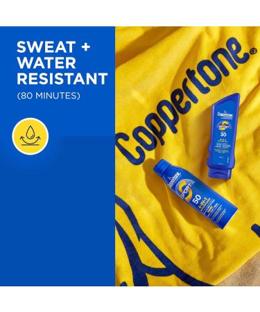 Coppertone Sport Sunscreen Spray SPF 50 Water Resistant Spray Sunscreen - 5.5 Oz - Pack Of 2 - Buy Online on GoSupps.com