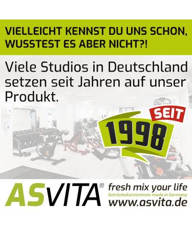 AsVita Sugar-Free Beverage Concentrate - Fresh Mix 1:80 1L Pineapple Syrup - 26 Delicious Flavors for International Shipping - Buy Online on GoSupps.com