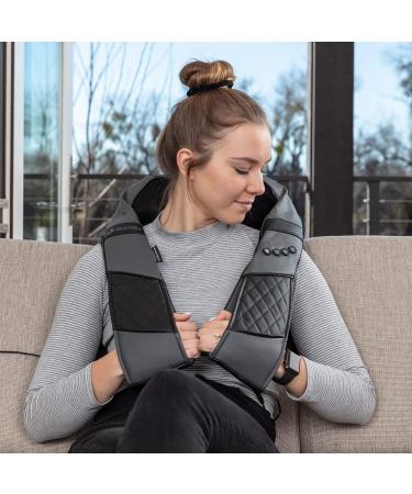 Deep Tissue 3D Kneading Pillow Massager with Heat - Shiatsu Back, Neck & Shoulder Massage - Relieve Muscle Pain at Home, Office, Car - Buy Online on GoSupps.com
