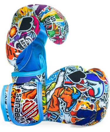 Sanabul Sticker Bomb Kids Boxing Kickboxing Training Gloves 4 OZ - Roar Rage