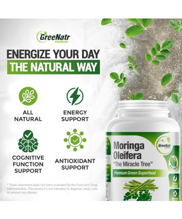 Magnesium Supplement with Glycinate Citrate Malate & Oxide Plus Moringa Oleifera with Vitamin C Omega 3 & Amino Acids - Boosts Energy Mood Memory - Buy Online on GoSupps.com