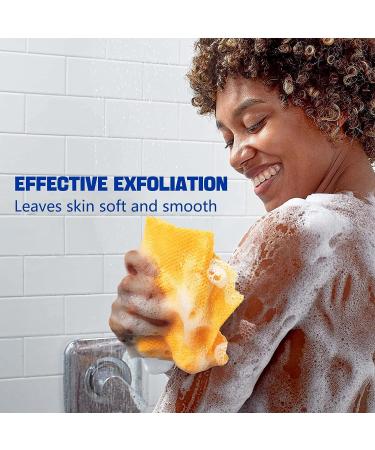 AmazerBath African Exfoliating Net Sponge 4-Piece Set - Gentle Body Scrubber with Rich Lather | 4 Colors (Pink, Yellow, Dark Blue, Black) - Buy Online on GoSupps.com