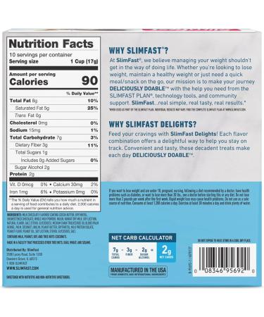 SlimFast Delights Peanut Butter Chocolate Snack Cups - 10 Count | Low-Calorie Snacks for Weight Loss | Shop Internationally - Buy Online on GoSupps.com