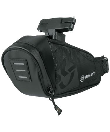 SKS Germany Racer Edge Bicycle bag for racing bike bicycle accessories (aerodynamic bag with Velcro fastener laminated & waterproof zipper with Easy-Zip volume: 0.6 l) Racer click saddle bag 800 ml