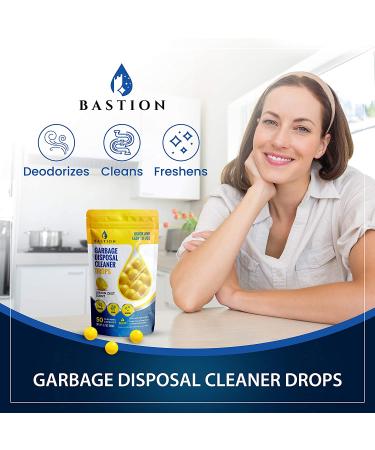 50-Count Lemon Zest Garbage Disposal Cleaner & Deodorizer Drops by Bastion - Buy Online on GoSupps.com