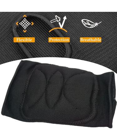 DANCEYOU Dance Knee Pads | Thick Sponge Volleyball Knee Brace for Adults | Medium Black | Ideal for Dance, Yoga, Tennis, Running | Knee Protector for Big Kids and Teens - Buy Online on GoSupps.com