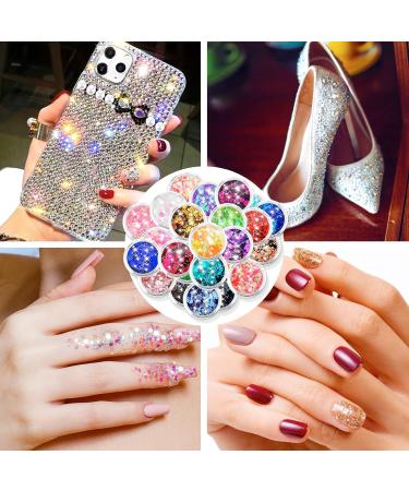 Simarro 24 Colors Glitter Sequin Hex Set for Halloween Makeup & Crafts - Mix-Color 2 - Buy Online on GoSupps.com