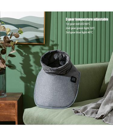 Heated Foot Warmers for Men & Women | USB Heating Pillows | 3-Temperature Settings | Plush Gray Gift for Pain Relief - Buy Online on GoSupps.com