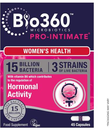 Natures Aid Bio360 Pro-Intimate (15 Billion Bacteria) Women's Health Supplement - 45 Capsules - Buy Online on GoSupps.com