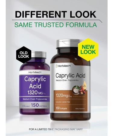 Caprylic Acid 1320mg Softgels | 150 Capsules | Non-GMO & Gluten Free | MCT Oil Supplement - Buy Online on GoSupps.com