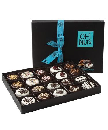 20 Variety Gourmet Chocolate Covered Cookie Gift Basket - Prime Elegant Box for Birthday, Anniversary, Holiday | Oh! Nuts Chocolate Covered Oreos - Buy Online on GoSupps.com